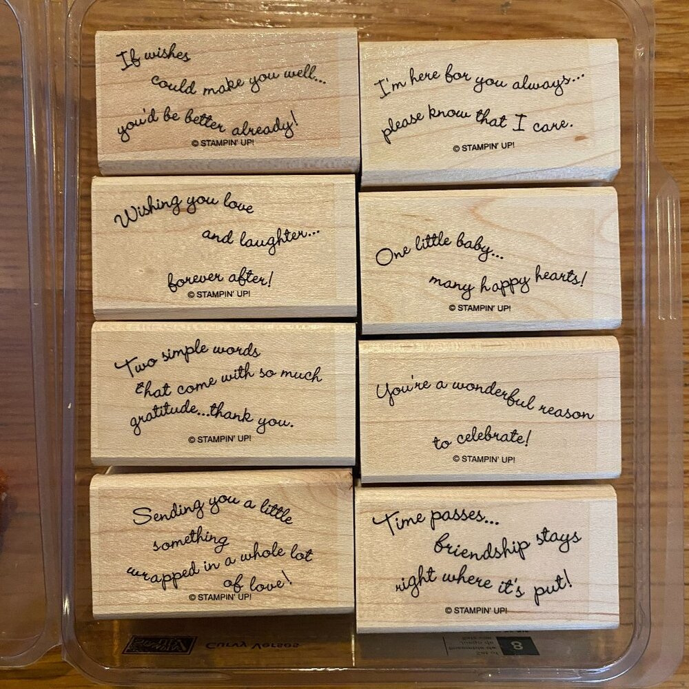 Stampin' Up! Curvy Verses Rubber Stamp Set